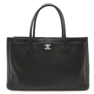 CHANEL Executive Coco Mark Tote Bag Black Pouch